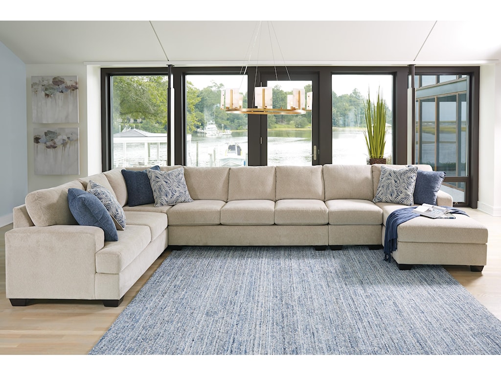 Ashley Furniture Enola 6150055 17 99 46 77 Sepia 5PC Sectional Sam Levitz Furniture Sectional Sofas