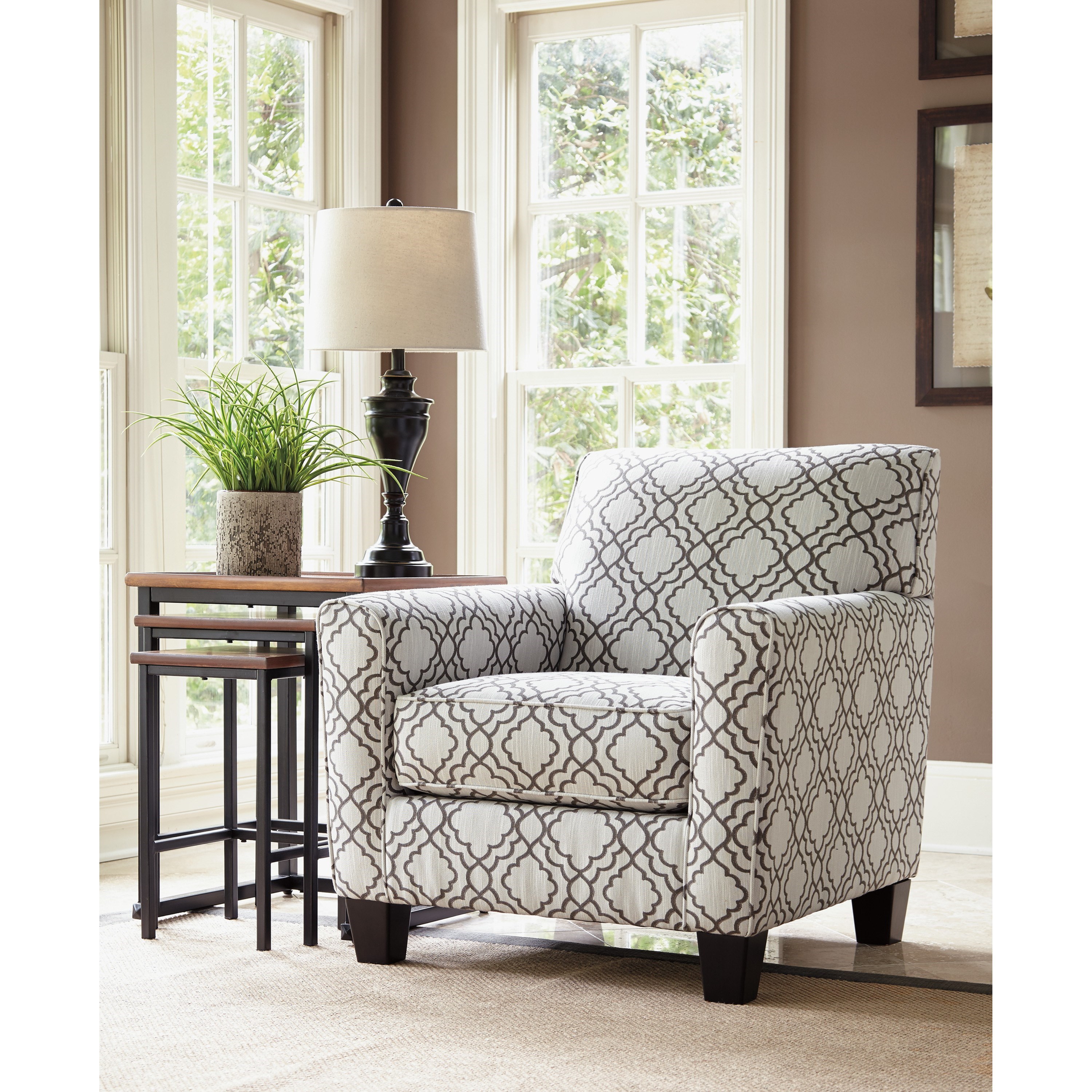 Ashley Furniture Farouh Accent Chair With Quatrefoil Lattice