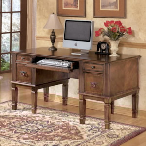 Vendor 3 Hamlyn 0182881 Storage Leg Desk With File Drawer Becker Furniture Double Pedestal Desks