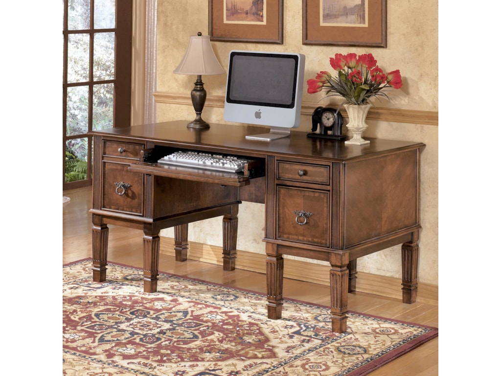 Signature Design By Ashley Hamlyn H527 26 Storage Leg Desk With