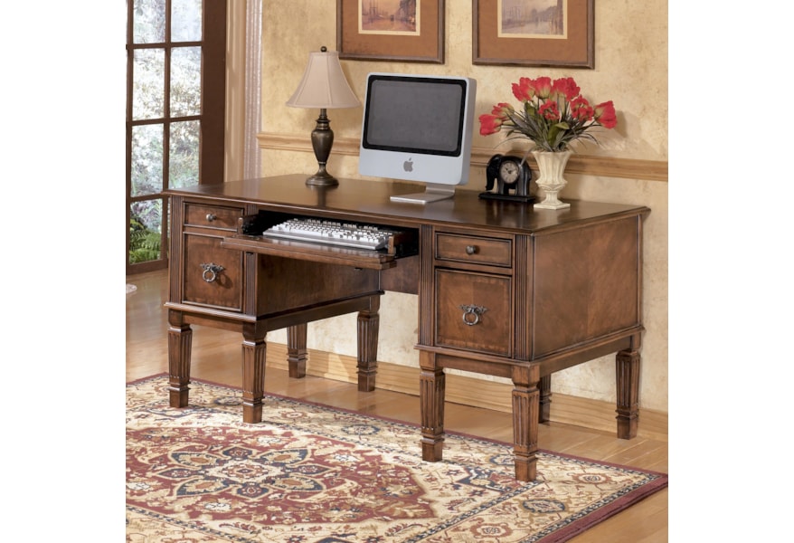 Signature Design By Ashley Hamlyn Storage Leg Desk With File