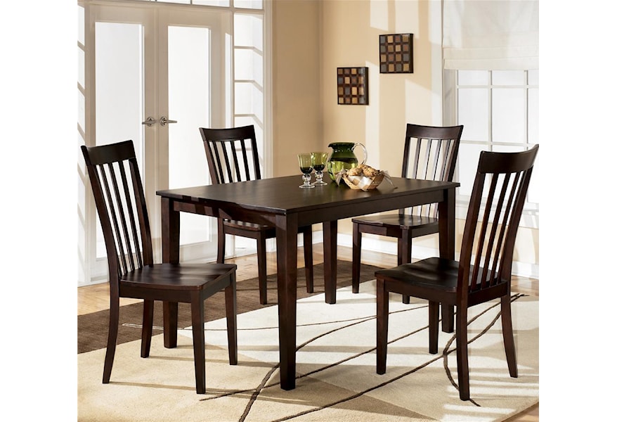 Ashley Furniture Hyland D258 225 5 Piece Dining Set With