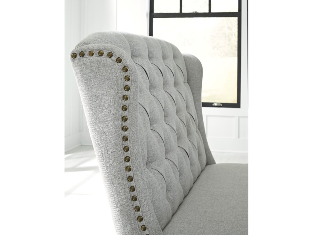Ashley Furniture Jeanette Upholstered Bench With Tufted Wingback And Nailhead Trim | Wayside Furniture | Dining Benches
