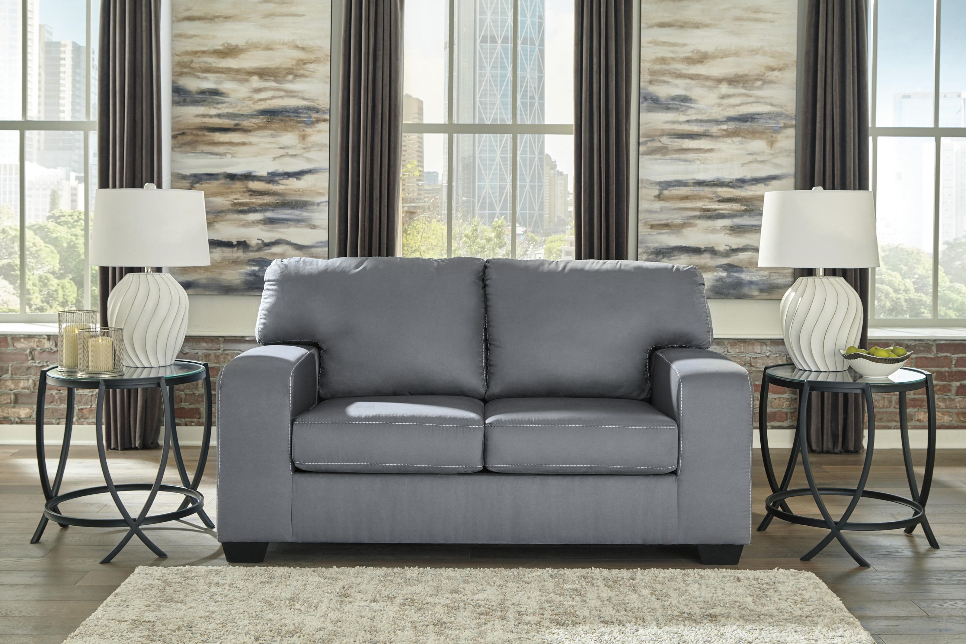 Ashley Furniture Kanosh 49903 Gray Sofa And Loveseat Two Piece Set