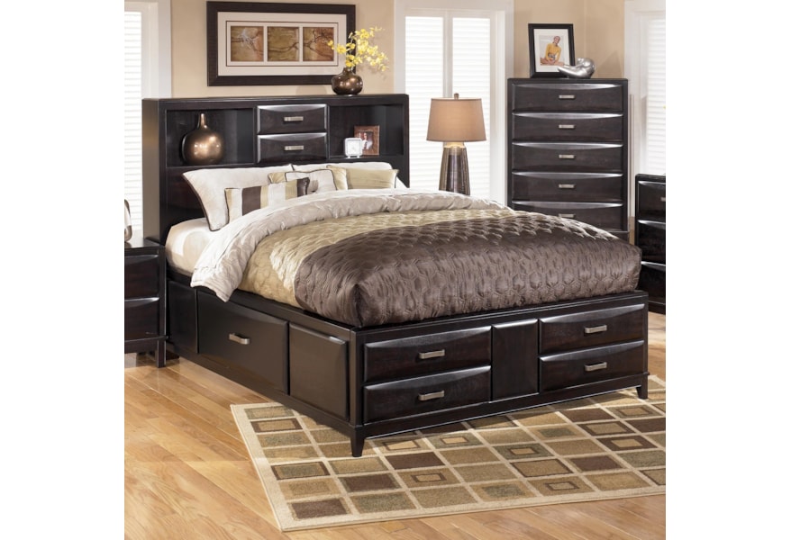 Ashley Furniture Kira King Storage Bed Home Furnishings Direct