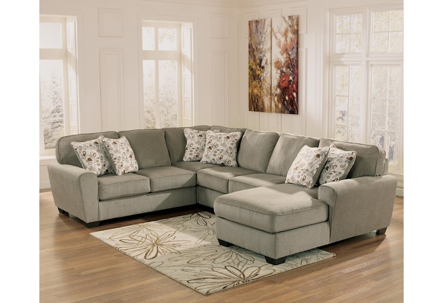 Ashley Furniture Patola Park Patina 4 Piece Small Sectional With