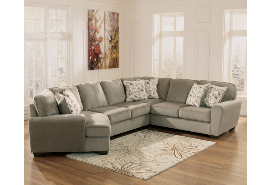 Ashley Furniture Patola Park Patina 4 Piece Small Sectional With