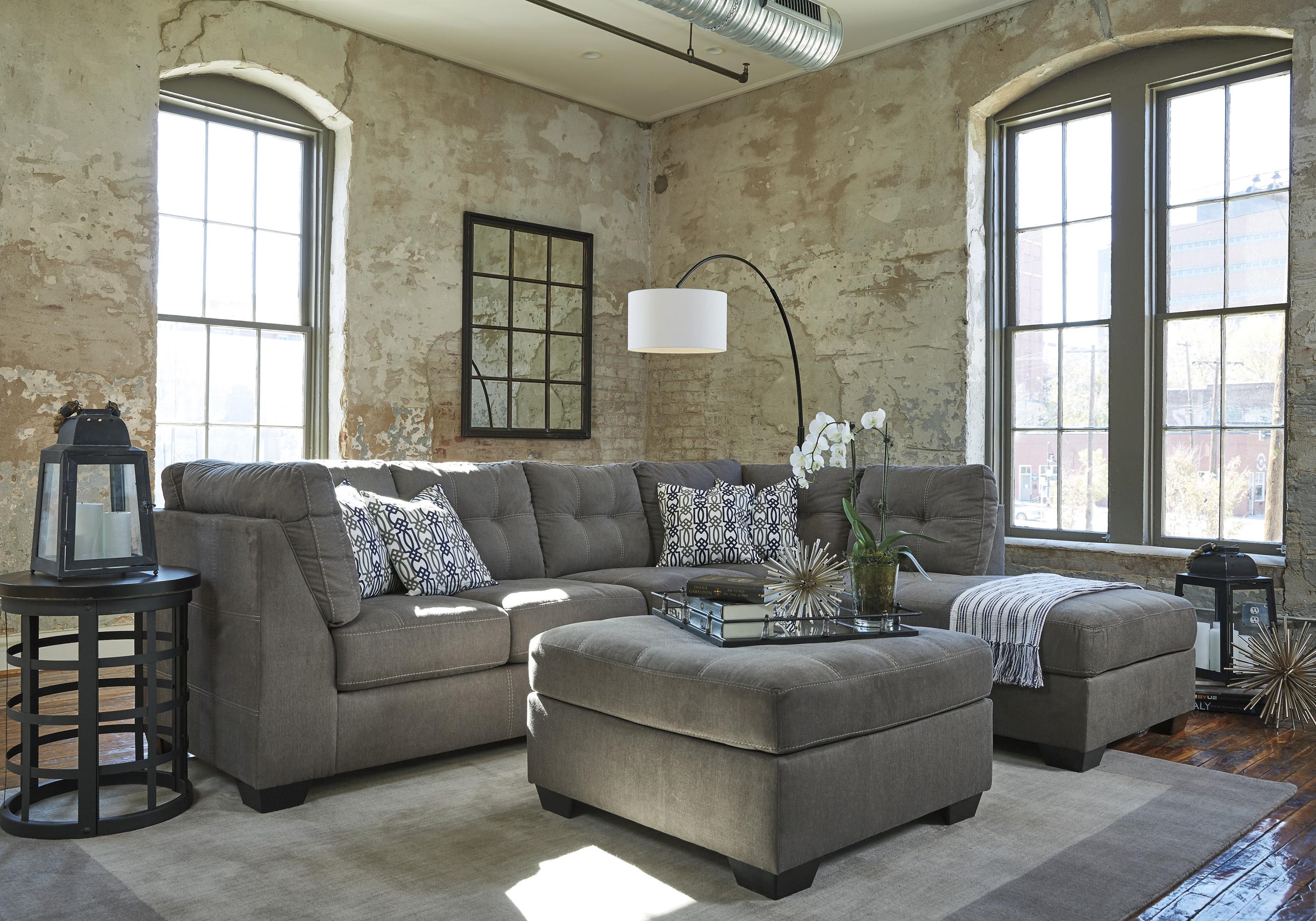 Ashley Furniture Pitkin 3490766 17 08 Slate 2 Pc Sectional And