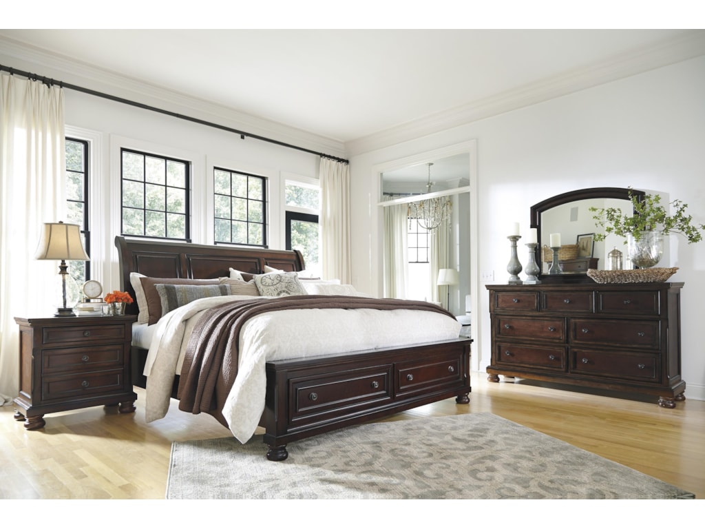 Ashley Furniture Porter B697 78 76 99 31 36 2x92 King Sleigh Bed