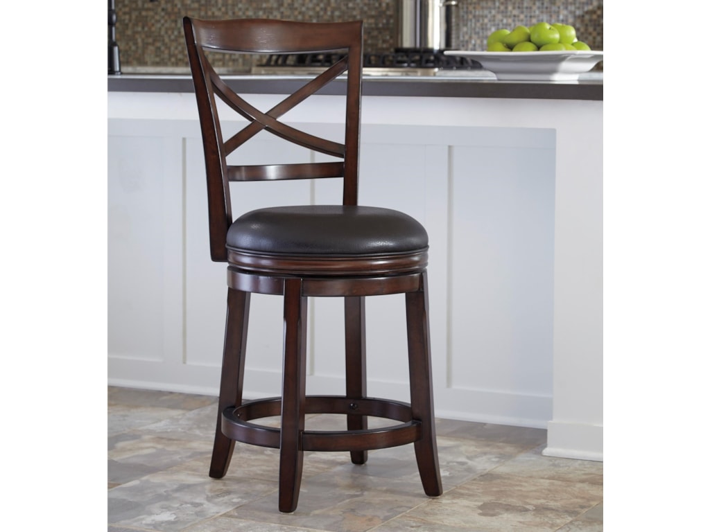 Millennium Porter Counter Height X Back Upholstered Swivel Barstool Royal Furniture Bar Stools Millennium Porter Counter Height X Back Upholstered Swivel Barstool Royal Furniture Bar Stools