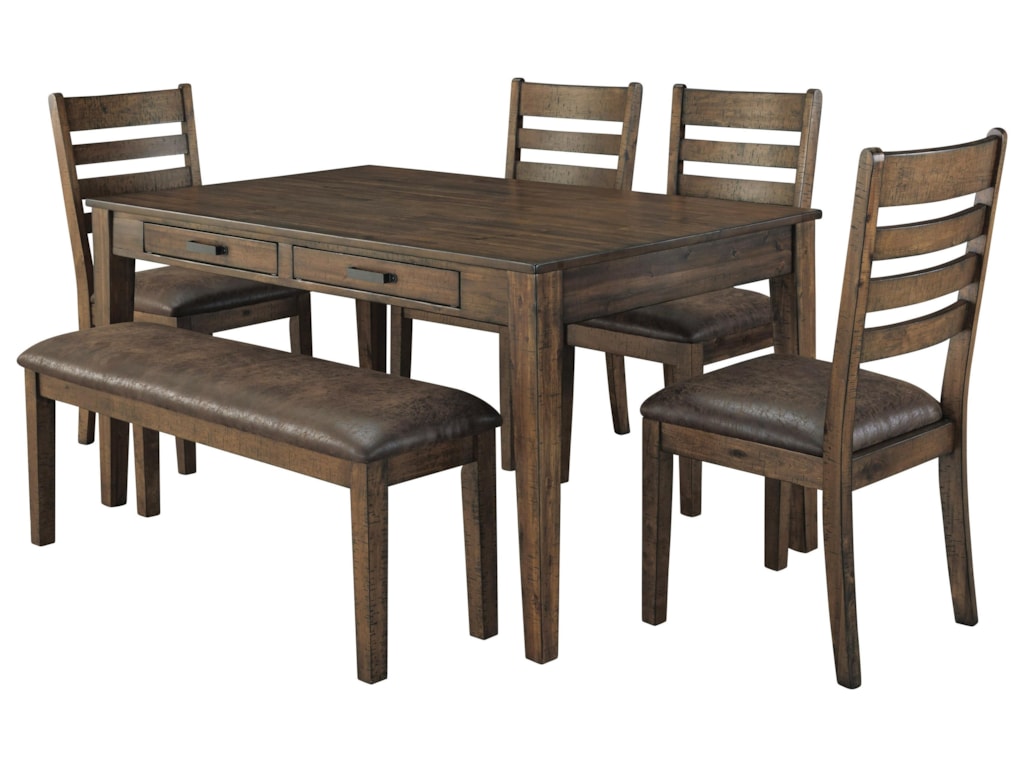 Ashley Furniture Royard D765 25 4x01 00 6 Piece Rectangular Dining