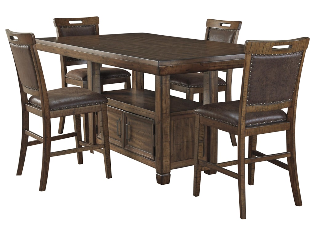 Ashley Furniture Royard D765 32 4x124 5 Pc Counter Height Table Ashley Furniture Royard D765 32 4x124 5