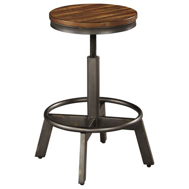 Signature Design By Ashley Torjin D440 024 Rustic Stool With Adjustable Height Furniture And Appliancemart Bar Stools