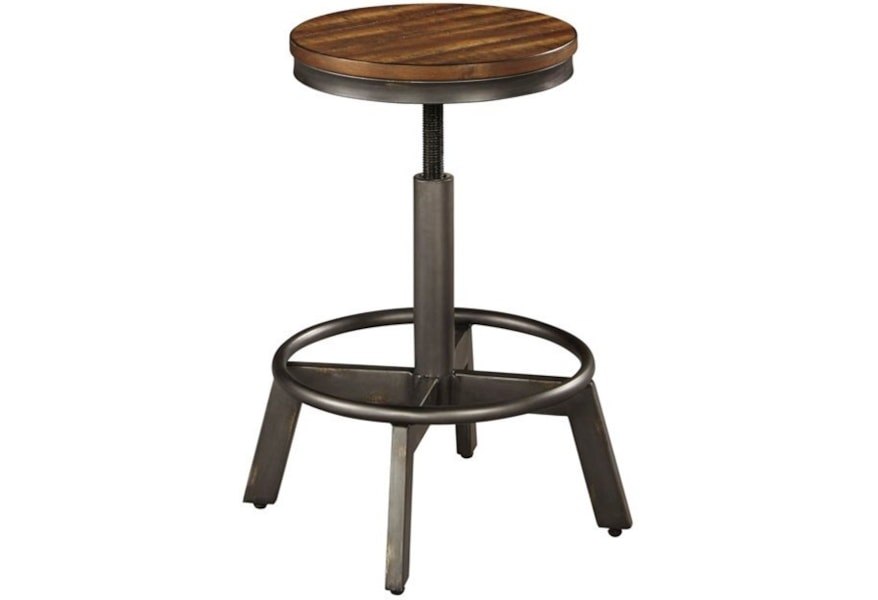 Signature Design By Ashley Torjin D440 024 Rustic Stool With Adjustable Height Furniture And Appliancemart Bar Stools