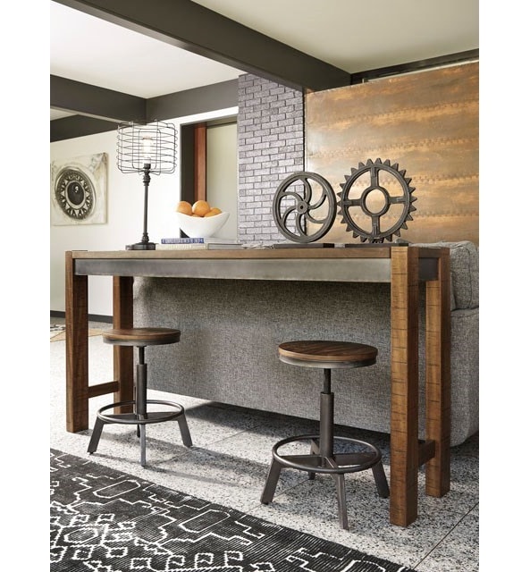 Signature Design by Ashley Torjin 3 Piece Rustic Long Counter Table ... Signature Design by Ashley Torjin 3 Piece Rustic Long Counter Table ...