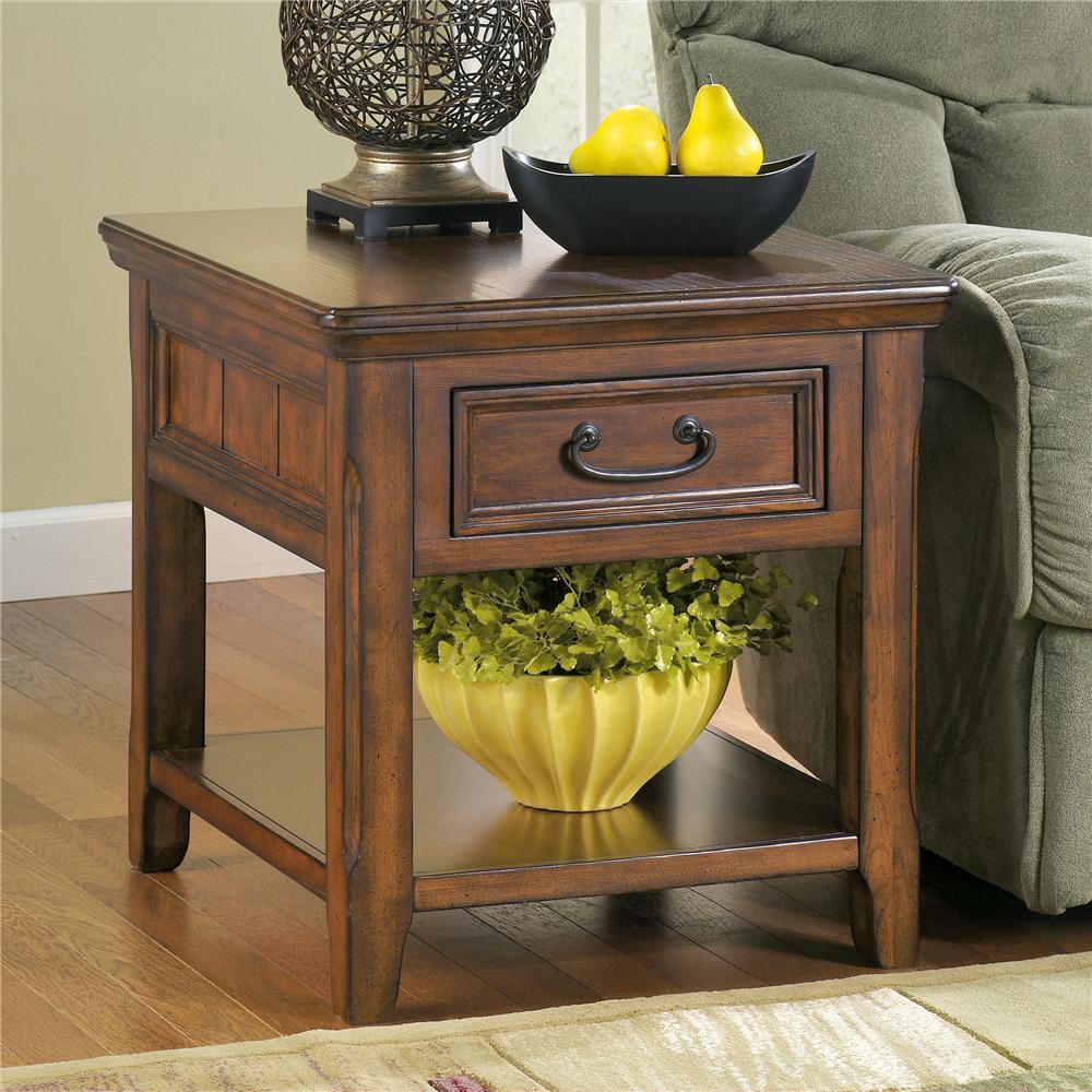 Signature Design by Ashley Woodboro Rectangular End Table  Godby Home Furnishings  End Table 