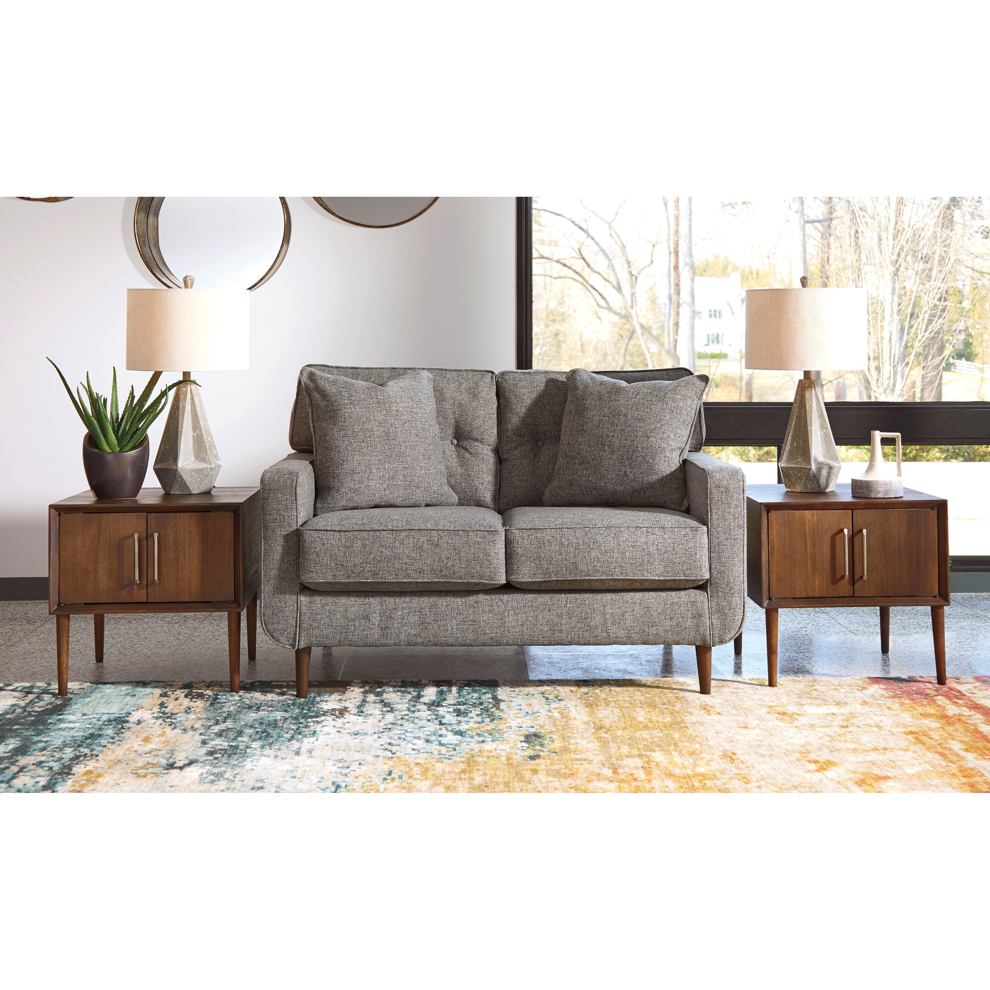 Ashley Furniture Zardoni 1140235 Mid Century Modern Loveseat
