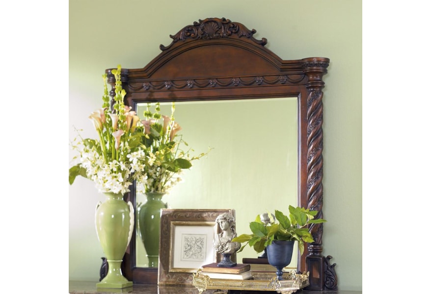 Millennium North Shore Dresser Mirror With Half Turned Posts