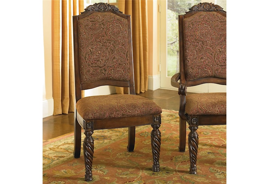 Millennium North Shore Dining Side Chairs With Elegant Back Crown