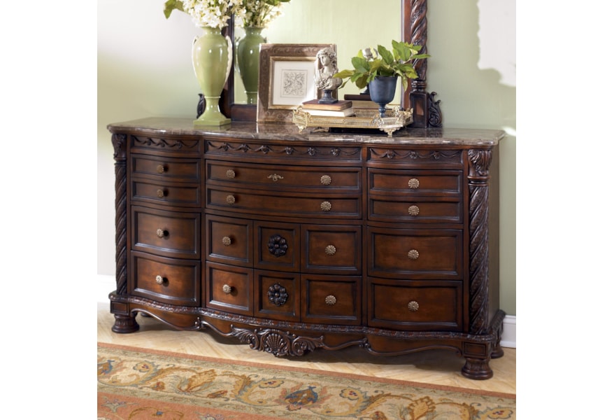 Millennium By Ashley North Shore B553 131 Stone Top Dresser