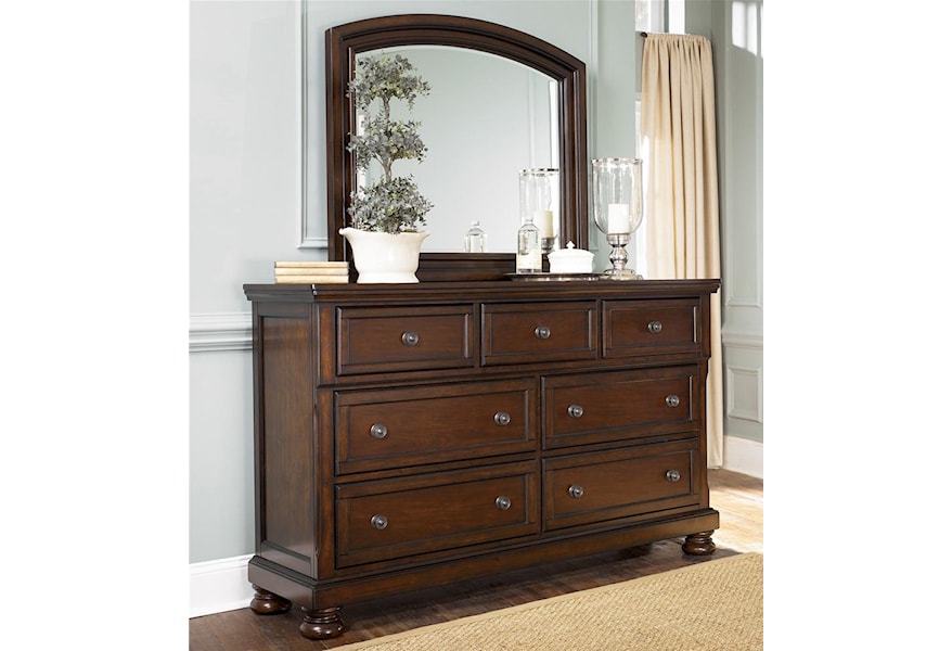 Ashley Furniture Porter 7 Drawer Dresser Mirror Combo Rife S