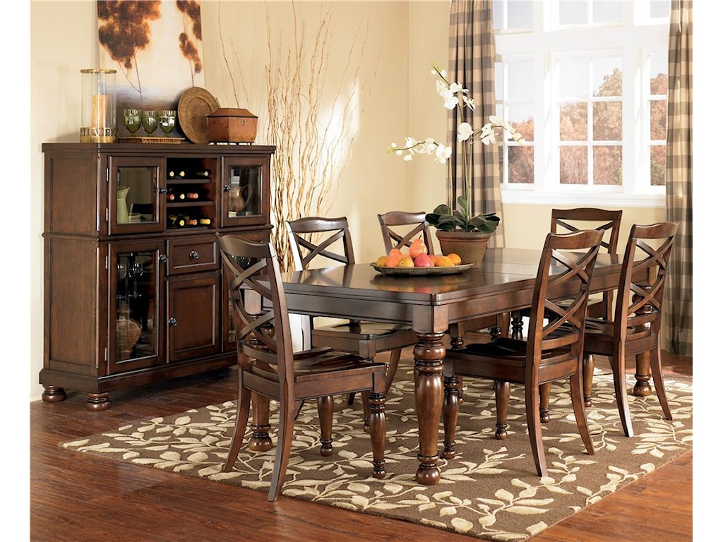 Ashley Furniture Porter 7 Piece Rectangular Extension Table Chair Set Wayside Furniture Dining 7 Or More Piece Sets