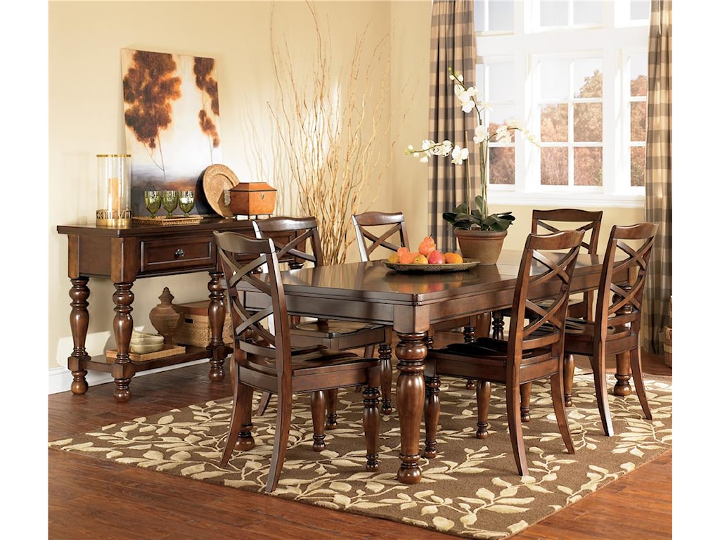 Ashley Furniture Porter 7 Piece Rectangular Extension Table Chair Set Wayside Furniture Dining 7 Or More Piece Sets