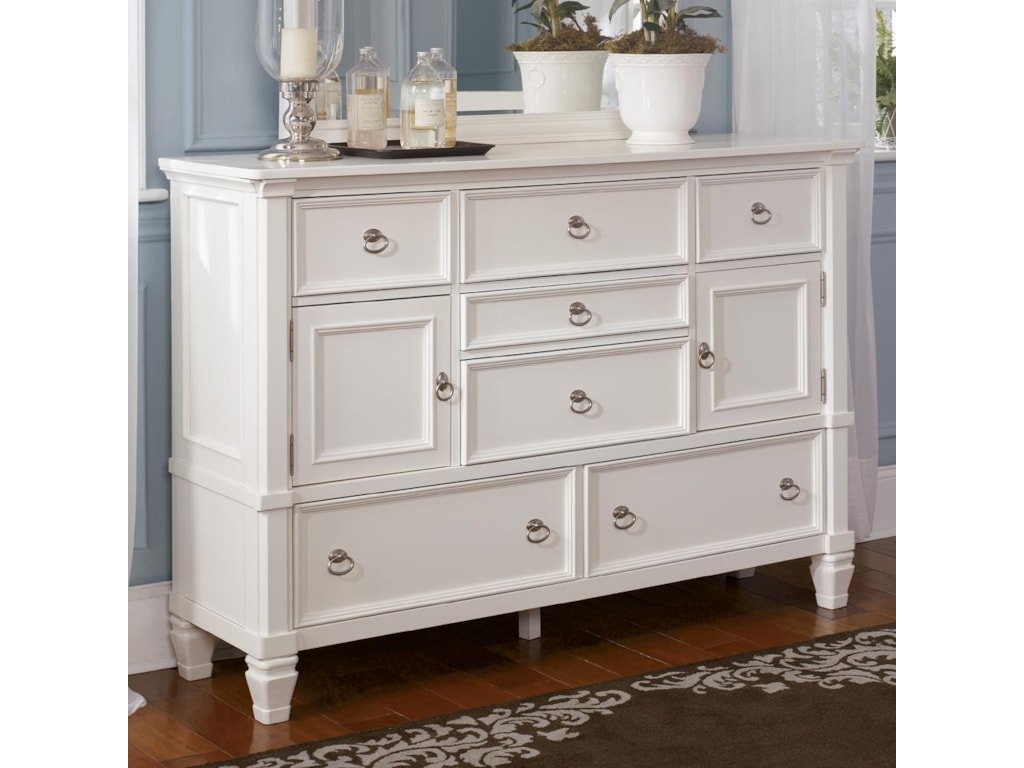 Millennium Prentice 7 Drawer Dresser With Glass Door Option