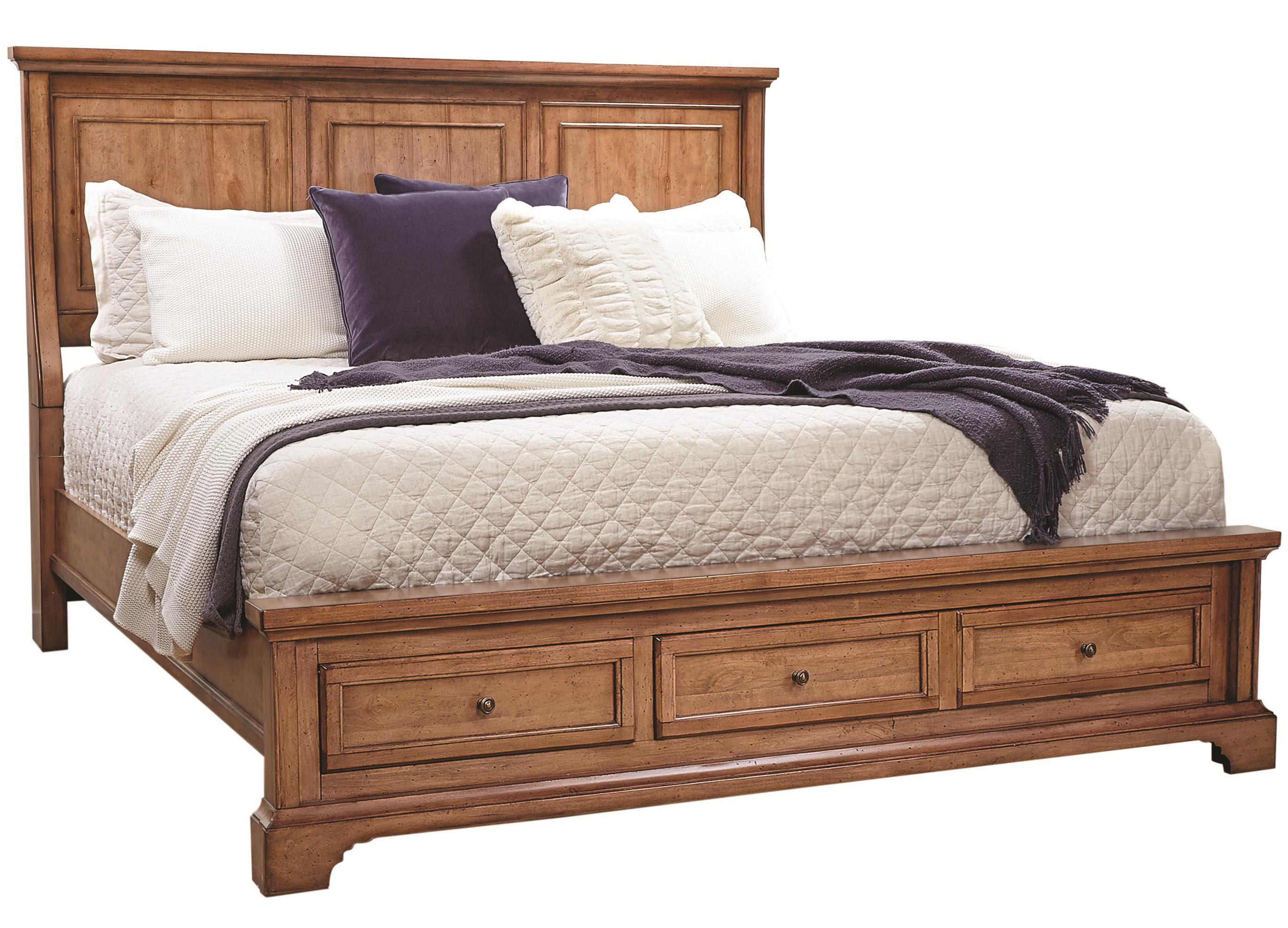 Aspen Alder Creek California King Panel Storage Bed With 2