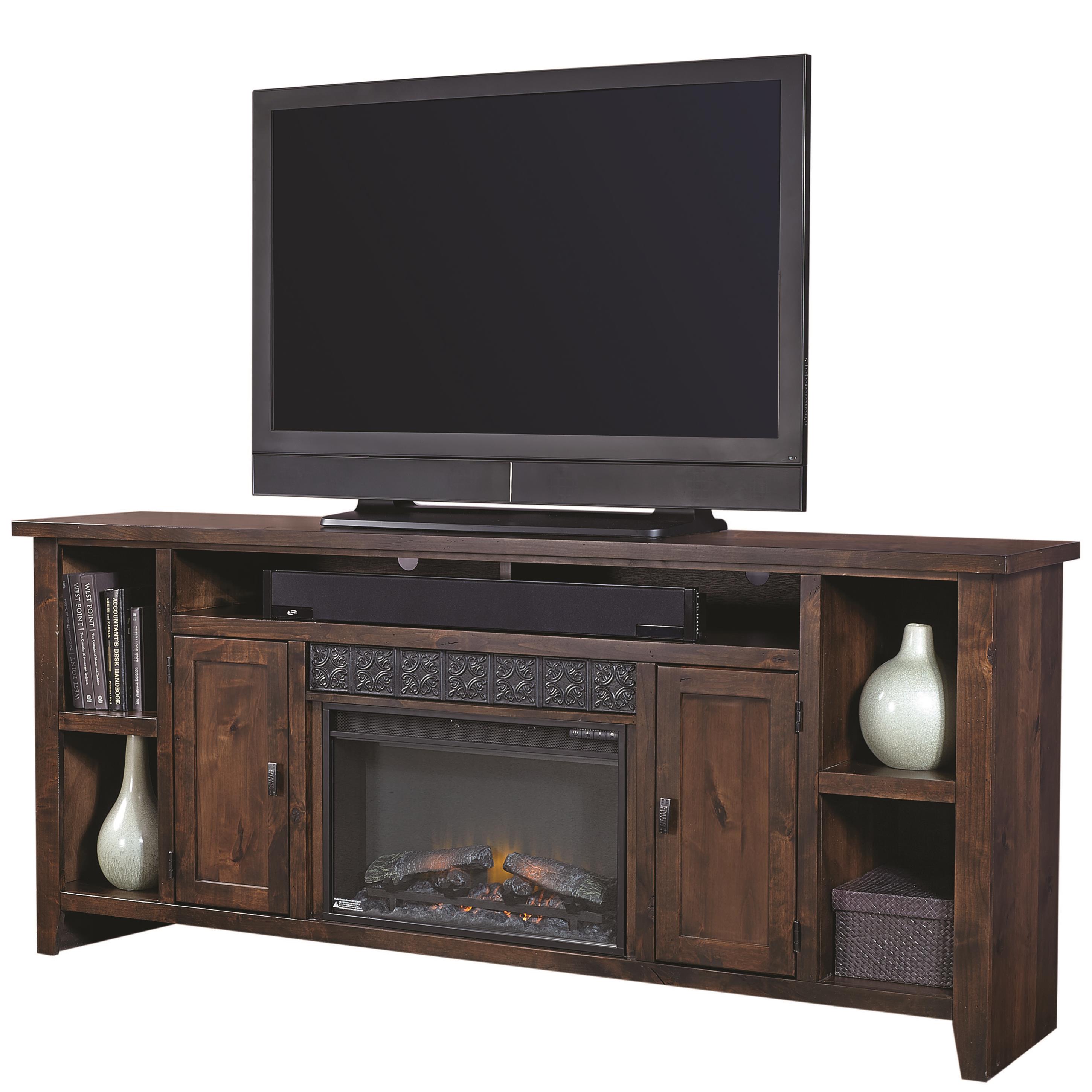 Aspenhome Alder Grove 84 Fireplace Console With Soundbar Area