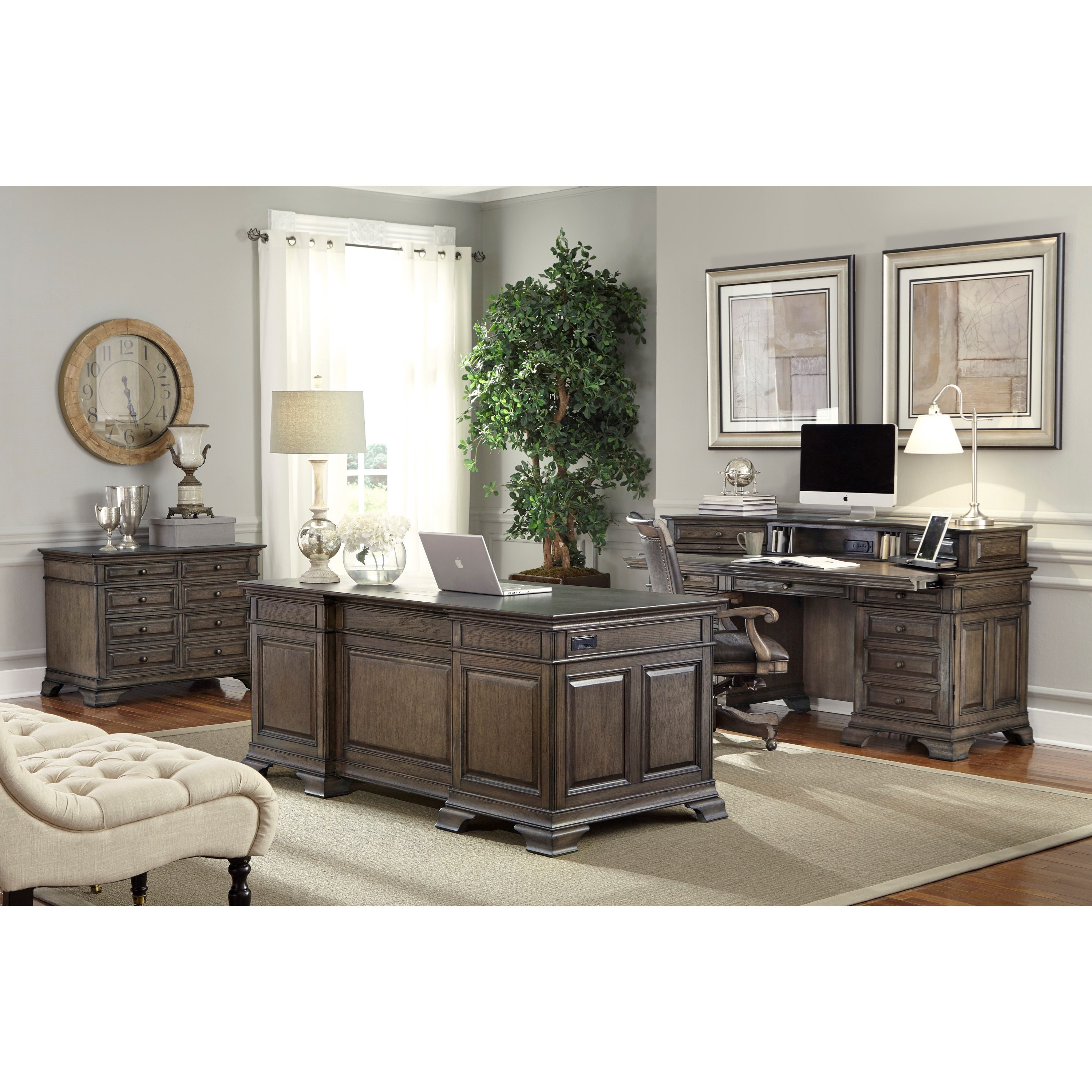 Aspenhome Arcadia 72" Executive Desk | Wayside Furniture | Double