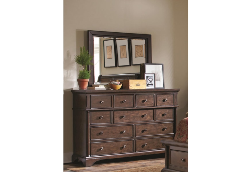 Aspenhome Bancroft Chesser And Mirror Wilcox Furniture Dresser