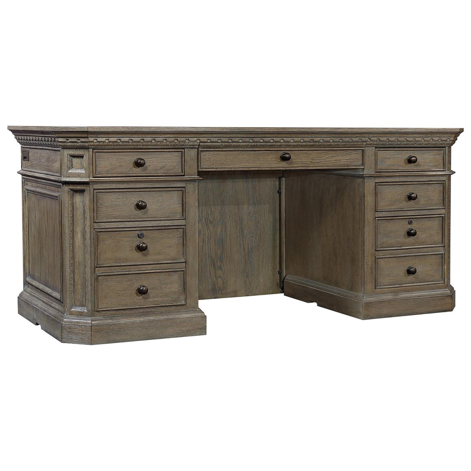 Aspenhome Belle Maison Traditional 72 7 Drawer Executive Desk