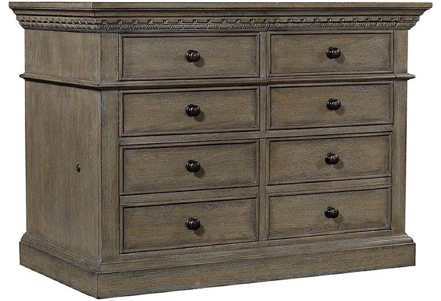 Aspenhome Belle Maison Traditional 4 Drawer File Cabinet With