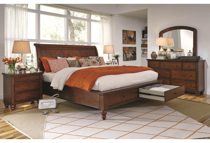 Aspenhome Cambridge Queen Sleigh Bed With Storage Drawers And Usb Ports Belfort Furniture Sleigh Beds
