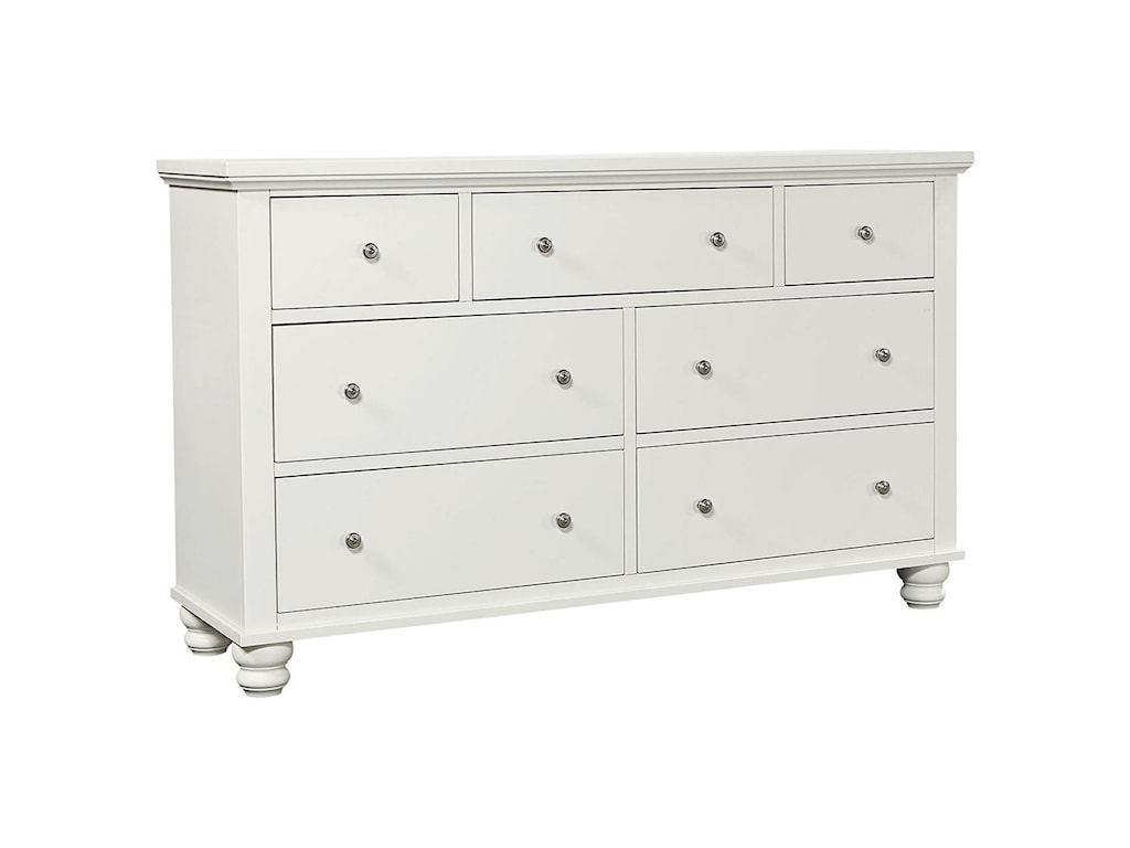 Aspenhome Cambridge CB 7 Drawer Double Dresser with Turned Feet | Reeds ...