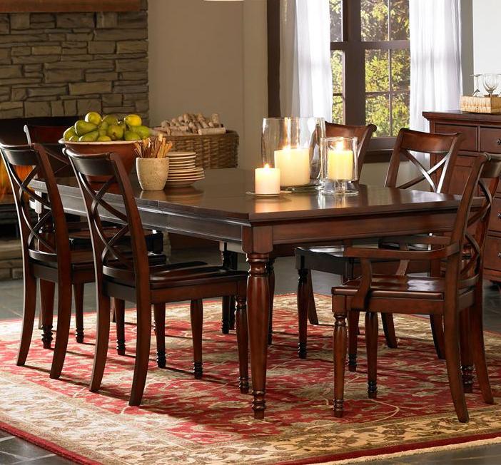 Aspenhome Cambridge Dining Leg Table With 2 Extension Leaves