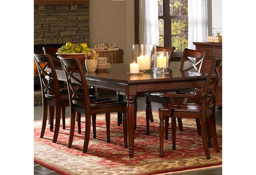 Aspenhome Cambridge Dining Leg Table With 2 Extension Leaves