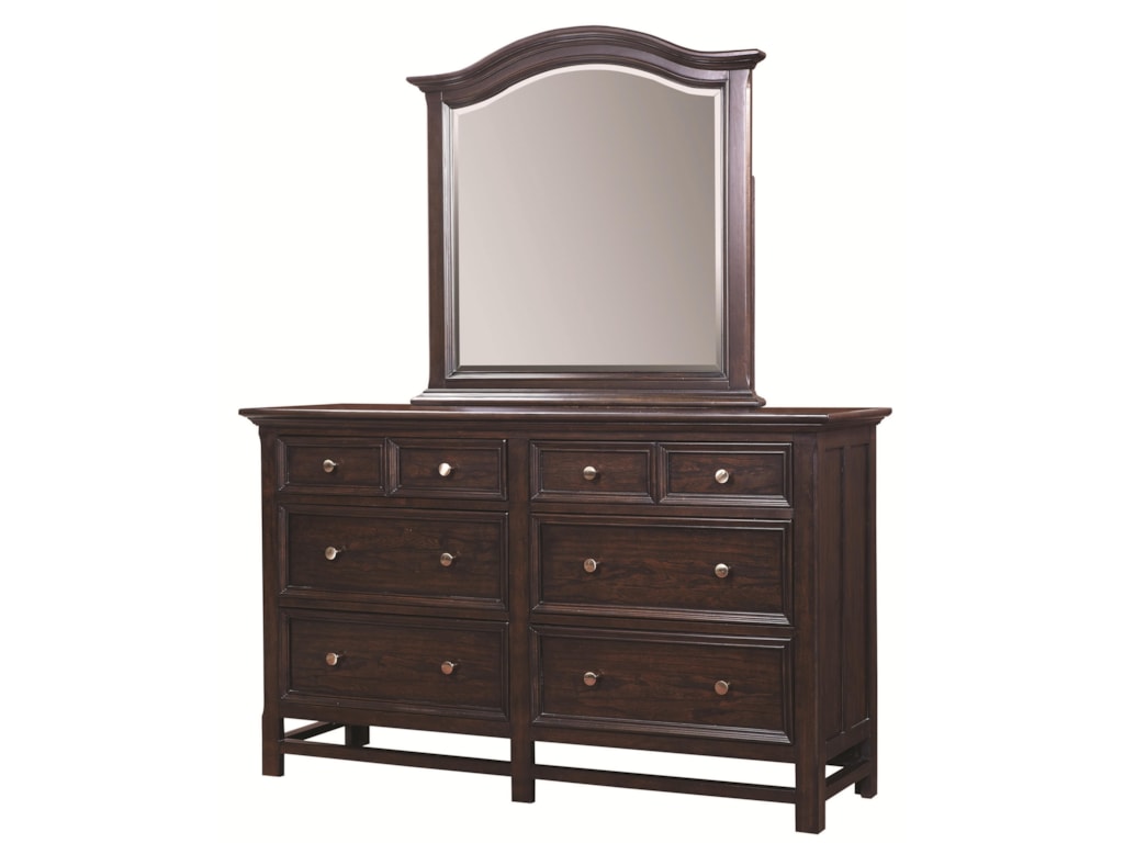 Aspenhome Copper HillDresser and Arched Mirror