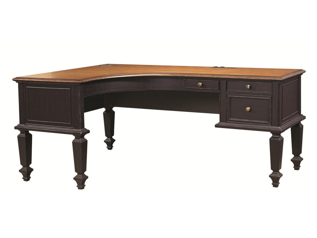 Highland Court Mount Carmel Curved Half Pedestal L Shaped Desk Highland Court Mount Carmel Curved Half Pedestal L Shaped Desk With File Drawers Morris Home Shape Desks