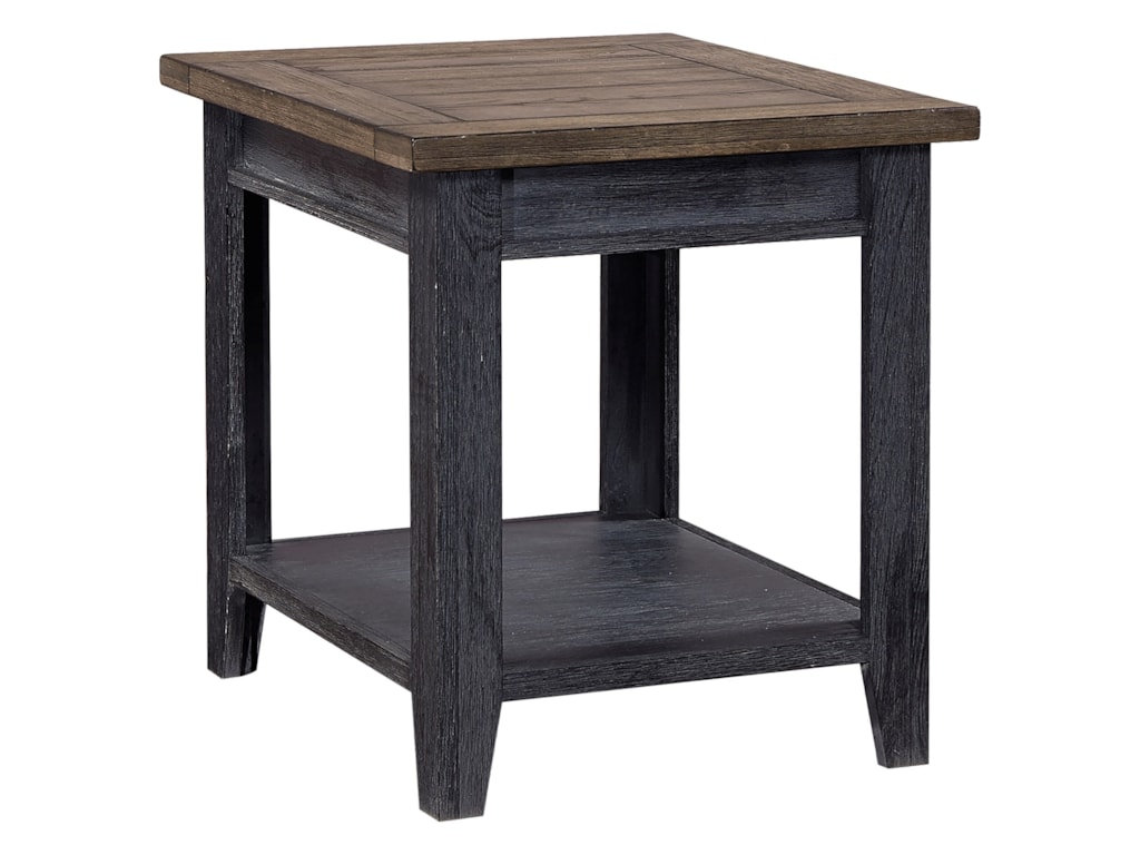 Aspenhome Eastport Wme914 Dbk End Table With Two Tone Finish Eastport End Table With Two Tone Finish By Aspenhome