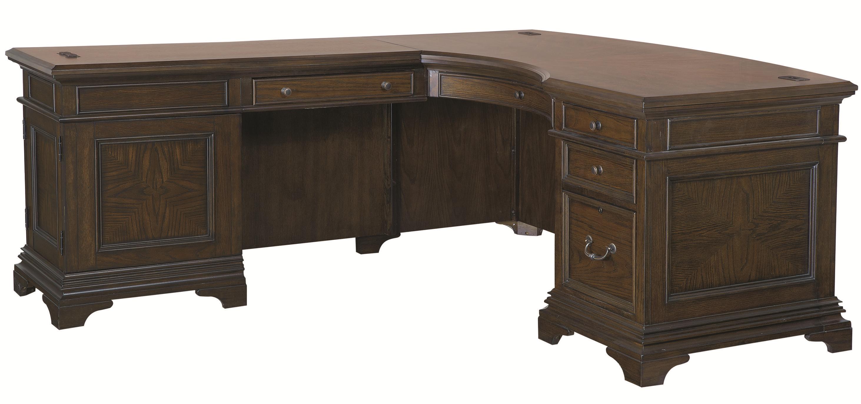Aspenhome Essex Desk And Reversible Return With 5 Drawers Belfort Furniture L Shape Desks