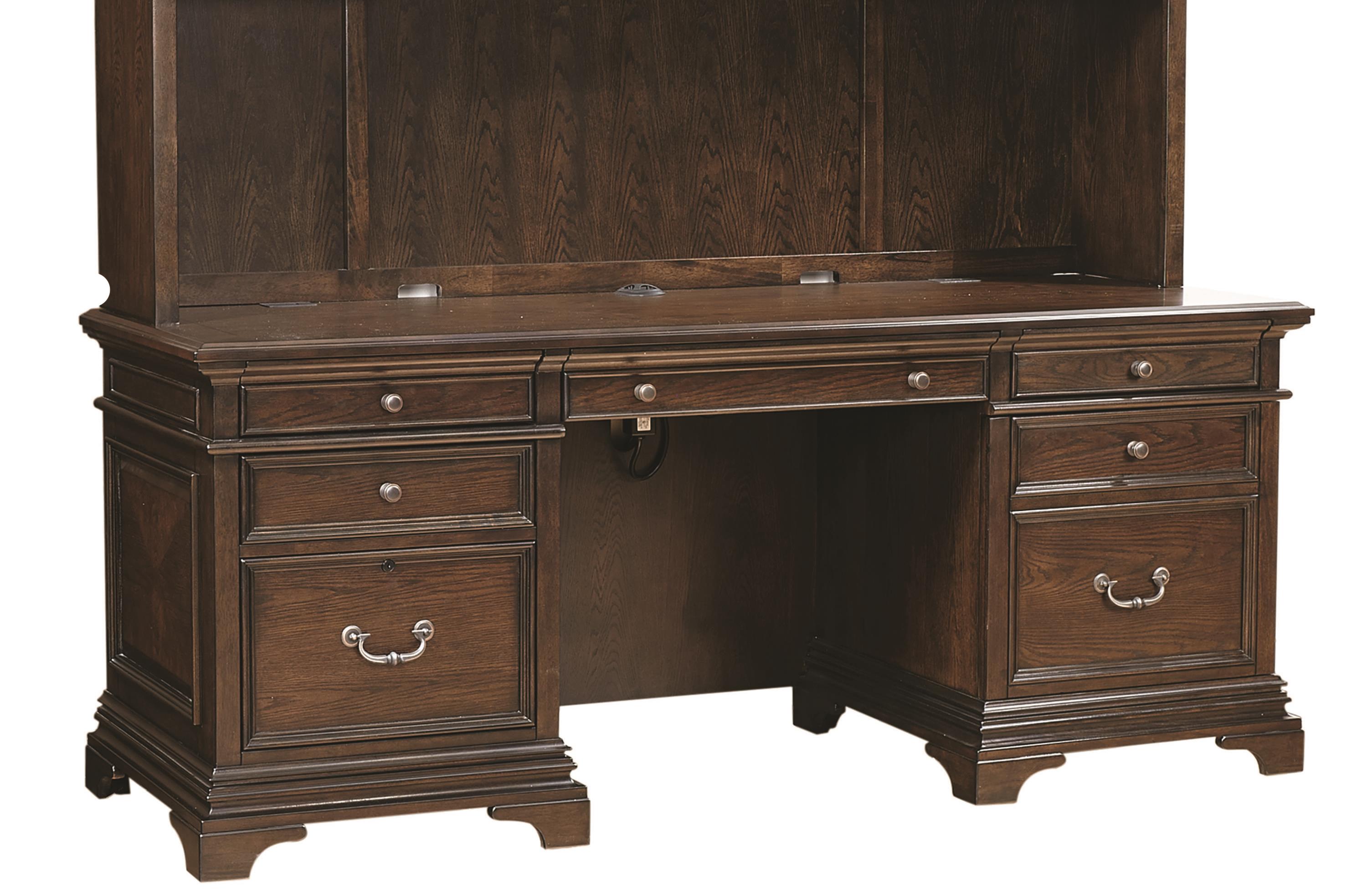 Aspenhome Essex I24 318 1 75 Credenza Desk With Printer Area