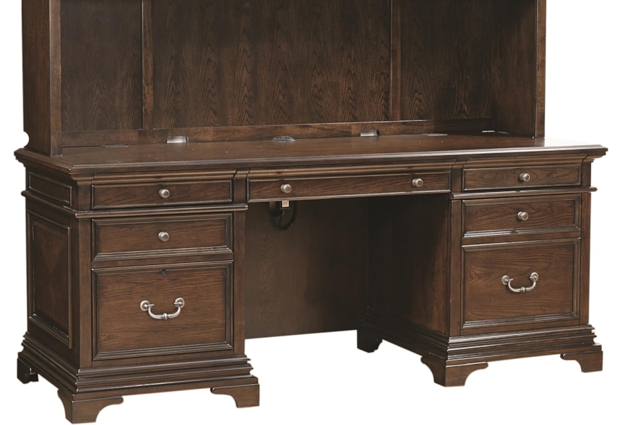 Aspenhome Essex I24 318 1 75 Credenza Desk With Printer Area