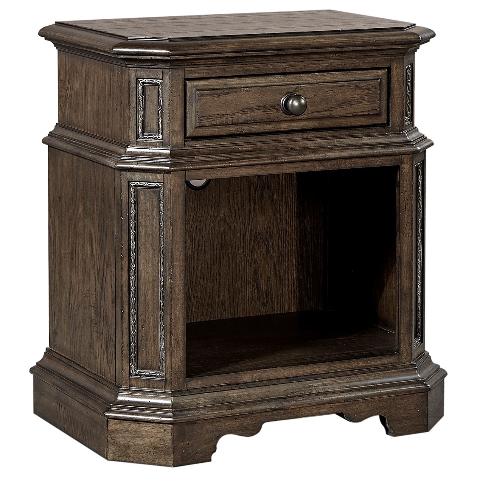 Aspenhome Foxhill I201 451 Traditional Nightstand With 1 Drawer And 1 Shelf Becker Furniture Nightstands