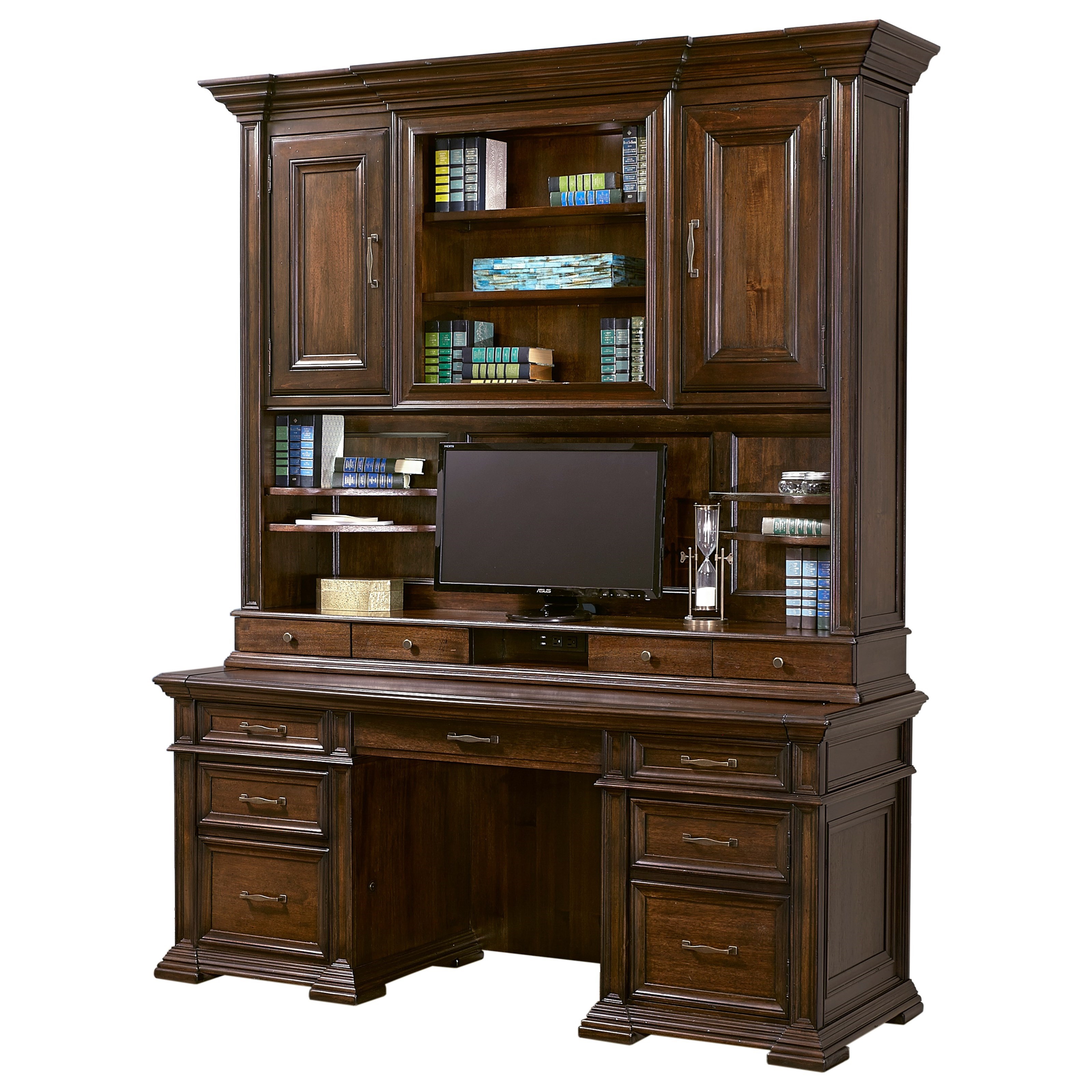 Aspenhome Grand Classic Credenza With Hutch And Usb Ports Stoney