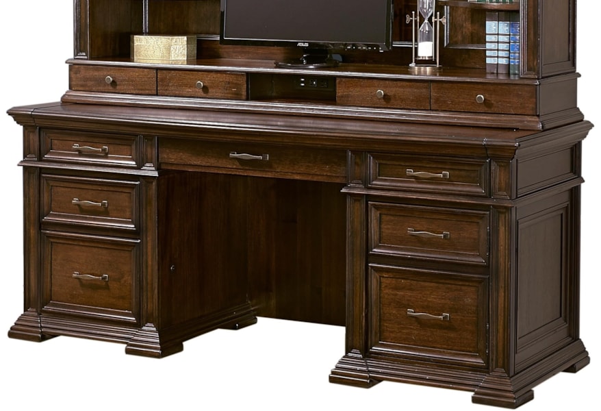 Aspenhome Grand Classic 74 Credenza Desk With Sliding Top