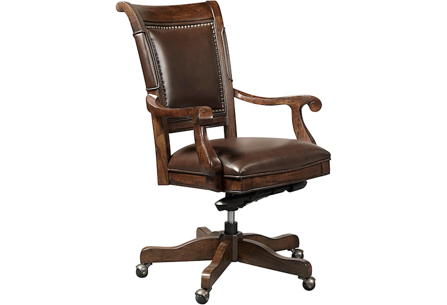 Aspenhome Grand Classic Office Arm Chair With Nailhead Trim