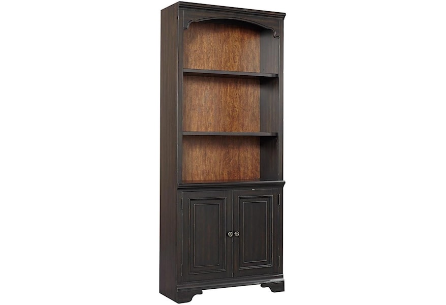 Aspenhome Hampton Transitional Door Bookcase With Adjustable