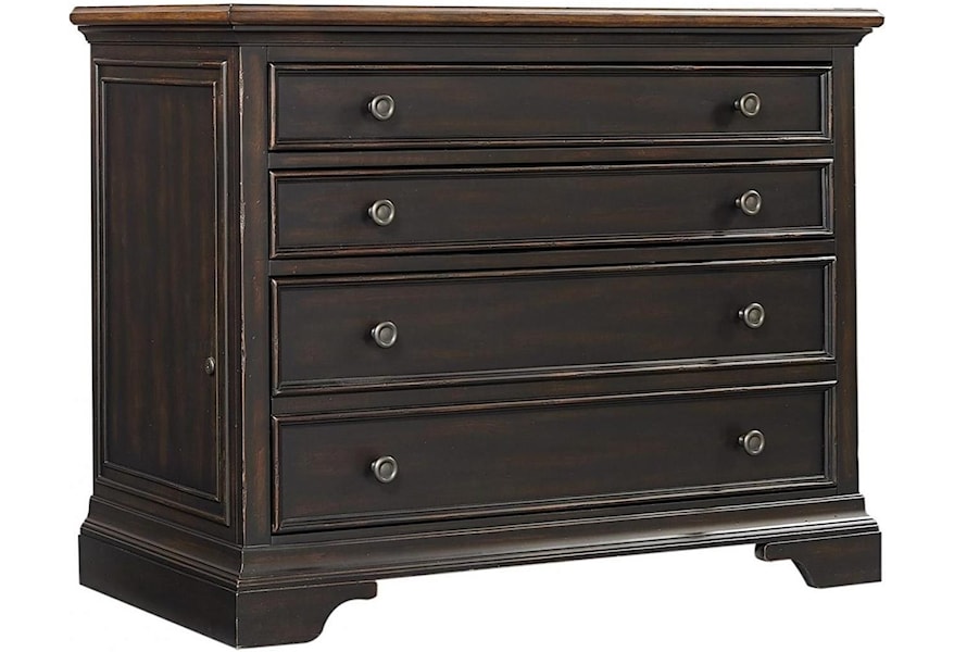 Aspenhome Hampton Transitional 3 Drawer File Cabinet With